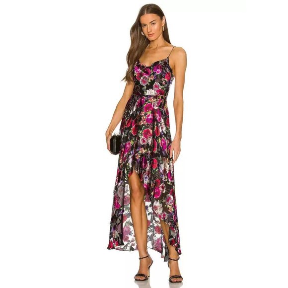 ALICE + OLIVIA CHRISTINA FLORAL MAXI DRESS